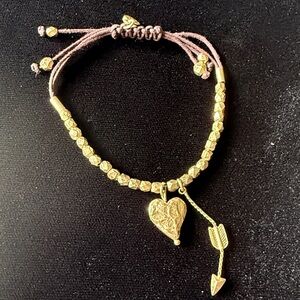 Adjustable Heart Arrow Bracelet